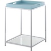 image:imageConvenience Concepts Palm Beach End Table with Removable Trays and Shelf Sea FoamSea Foam