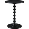 image:imageConvenience Concepts Palm Beach Spindle Table 1775  Traditional Round End Table for Living Room Turned Solid Wood Side Table Classic Display Pedestal Table PinkBlack