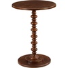 image:imageConvenience Concepts Palm Beach Spindle Table 1775  Traditional Round End Table for Living Room Turned Solid Wood Side Table Classic Display Pedestal Table PinkEspresso