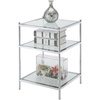 image:imageConvenience Concepts Royal Crest End Table Chrome  GlassChrome  Glass