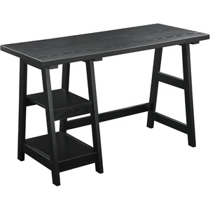 image:imageConvenience Concepts 090107ES Trestle Desk EspressoBlack