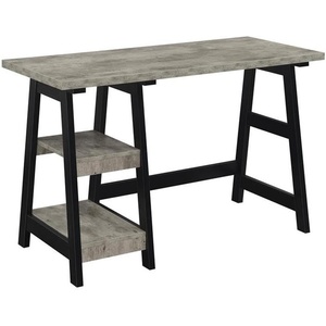 image:imageConvenience Concepts 090107ES Trestle Desk EspressoFaux BirchBlack