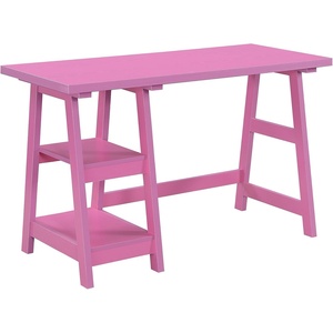 image:imageConvenience Concepts 090107ES Trestle Desk EspressoPink
