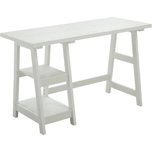 image:imageConvenience Concepts 090107ES Trestle Desk EspressoWhite