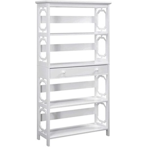 image:imageConvenience Concepts 203071BL 5Tier Bookcase with Drawer BlackWhite