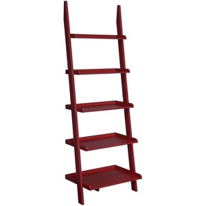 image:imageConvenience Concepts 5 shelves American Heritage Bookshelf Ladder Espresso 7275 x 25Cranberry Red