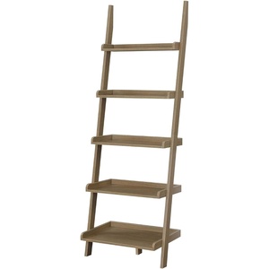 image:imageConvenience Concepts 5 shelves American Heritage Bookshelf Ladder Espresso 7275 x 25Driftwood