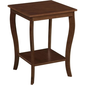 image:imageConvenience Concepts American Heritage Square End Table with Shelf BlackEspresso