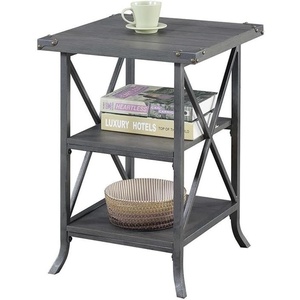 image:imageConvenience Concepts Brookline End Table Charcoal Gray  Slate Gray FrameCharcoal GraySlate Gray Frame
