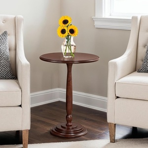 image:imageConvenience Concepts Classic Accents Amelia Spindle Table 18  Traditional Solid Wood Round Side Accent Display Pedestal for Transitional Living Room Entryway Hallway or Bedroom BlackEspresso