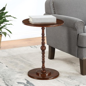 image:imageConvenience Concepts Classic Accents Sanibel Beach Spindle Table 1775  Traditional Round End Table for Living Room Turned Solid Wood Side Table Classic Display Pedestal Table WhiteEspresso