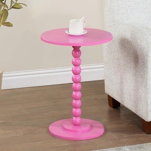 image:imageConvenience Concepts Classic Accents Venetian Spindle Table 1775  Traditional Solid Wood Round Side Accent Display Pedestal for Transitional Living Room Entryway Hallway or Bedroom BlackPink