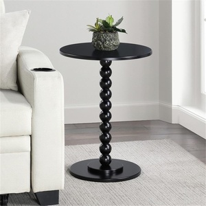 image:imageConvenience Concepts Classic Accents Venetian Spindle Table 1775  Traditional Solid Wood Round Side Accent Display Pedestal for Transitional Living Room Entryway Hallway or Bedroom BlackBlack