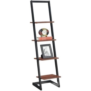 image:imageConvenience Concepts Designs2Go 4 Tier Ladder Bookshelf Ice White  WhiteBlackCherry
