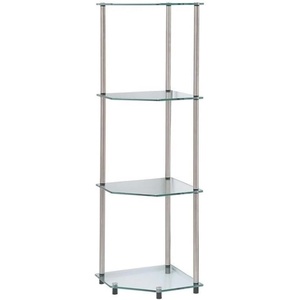 image:imageConvenience Concepts Designs2Go Classic Glass 4 Tier Corner ShelfGlass