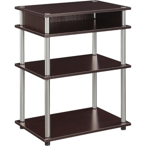 image:imageConvenience Concepts Designs2Go No Tools Printer Stand with Shelves BlackEspresso