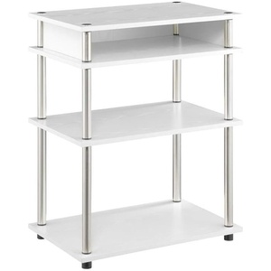 image:imageConvenience Concepts Designs2Go No Tools Printer Stand with Shelves BlackWhite