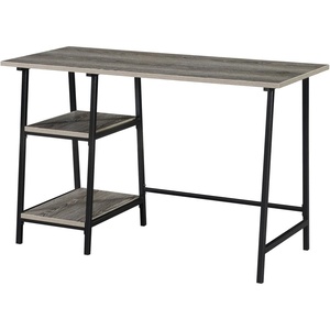 image:imageConvenience Concepts Designs2Go Trestle Wood Metal Desk WhiteWhiteWeathered GrayBlack