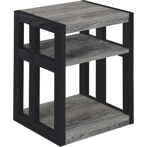 image:imageConvenience Concepts Monterey End Table with Shelves Weathered GrayBlackWeathered GrayBlack