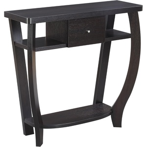 image:imageConvenience Concepts Newport 1 Drawer Dorchester Console Table with Shelf BlackEspresso