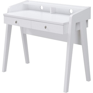 image:imageConvenience Concepts Newport Deluxe 2 Drawer Desk with Shelf IvoryWhite