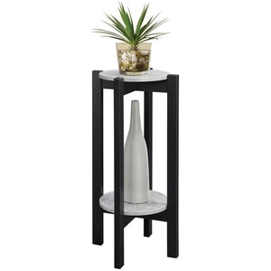 image:imageConvenience Concepts Newport Deluxe 2 Tier Plant Stand 1475  Modern Industrial Plant or Vase Display Stand for Living Room Office Den Hallway Faux CementBlackFaux CementBlack