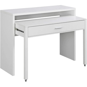 image:imageConvenience Concepts Newport JB ConsoleSliding Desk with Drawer and Riser WhiteWhite
