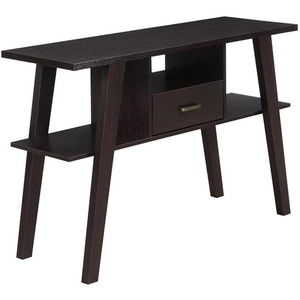 image:imageConvenience Concepts Newport Mike W Console Table with Drawer Weathered GrayEspresso