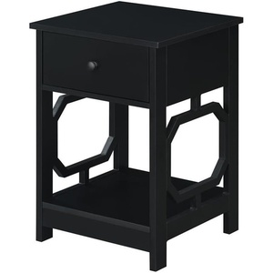 image:imageConvenience Concepts Omega 1Drawer End Table with Shelf BlackBlack