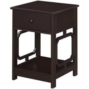 image:imageConvenience Concepts Omega 1Drawer End Table with Shelf BlackEspresso