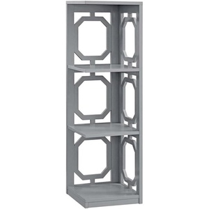 image:imageConvenience Concepts Omega 3 Tier Corner Bookcase WhiteGrey