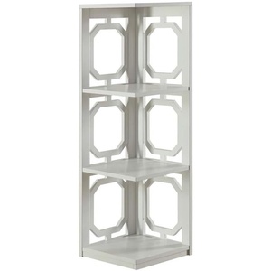image:imageConvenience Concepts Omega 3 Tier Corner Bookcase WhiteWhite