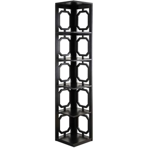 image:imageConvenience Concepts Omega 5 Tier Corner Bookcase GrayBlack