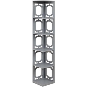 image:imageConvenience Concepts Omega 5 Tier Corner Bookcase GrayGrey