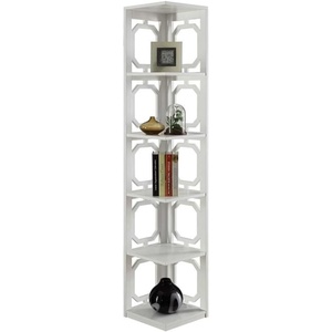 image:imageConvenience Concepts Omega 5 Tier Corner Bookcase GrayWhite