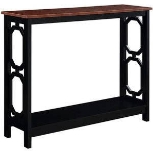 image:imageConvenience Concepts Omega Console Table with Shelf CoralCherryBlack
