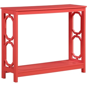 image:imageConvenience Concepts Omega Console Table with Shelf CoralCoral