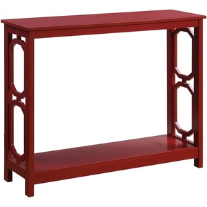 image:imageConvenience Concepts Omega Console Table with Shelf CoralCranberry Red