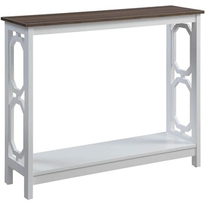 image:imageConvenience Concepts Omega Console Table with Shelf CoralDriftwoodWhite