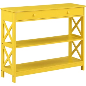image:imageConvenience Concepts Oxford 1Drawer Console Table 395  Farmhouse Sofa Display with Storage Shelf For Living Family amp Dining Room Modern Entryway Hall Table for Kitchen Bedroom Sea Foam BlueYellow