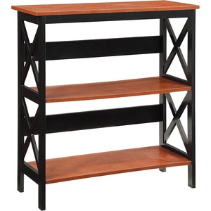 image:imageConvenience Concepts Oxford 3 Tier Bookcase Cherry  BlackCherryBlack