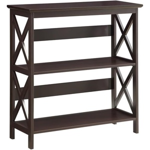 image:imageConvenience Concepts Oxford 3 Tier Bookcase Cherry  BlackEspresso