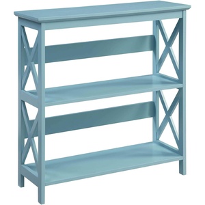image:imageConvenience Concepts Oxford 3 Tier Bookcase Cherry  BlackSea Foam Blue