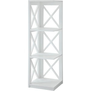 image:imageConvenience Concepts Oxford 3 Tier Corner Bookcase EspressoWhite