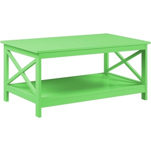 image:imageConvenience Concepts Oxford Coffee Table with Shelf White Faux MarbleBlackLime