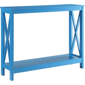 image:imageConvenience Concepts Oxford Console Table 395  Sofa Table with Storage Shelf Transitional Entryway Hall Table for Living Room and Bedroom Display Foyer Table Blush PinkBlue