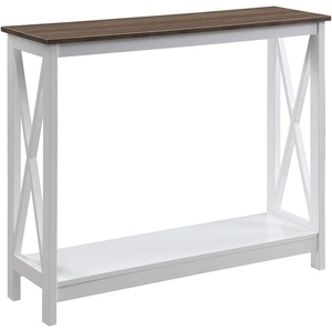 image:imageConvenience Concepts Oxford Console Table 395  Sofa Table with Storage Shelf Transitional Entryway Hall Table for Living Room and Bedroom Display Foyer Table Blush PinkDriftwoodWhite