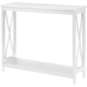 image:imageConvenience Concepts Oxford Console Table 395  Sofa Table with Storage Shelf Transitional Entryway Hall Table for Living Room and Bedroom Display Foyer Table Blush PinkWhite