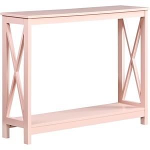 image:imageConvenience Concepts Oxford Console Table 395  Sofa Table with Storage Shelf Transitional Entryway Hall Table for Living Room and Bedroom Display Foyer Table Blush PinkBlush Pink