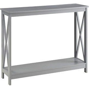 image:imageConvenience Concepts Oxford Console Table 395  Sofa Table with Storage Shelf Transitional Entryway Hall Table for Living Room and Bedroom Display Foyer Table Blush PinkGrey